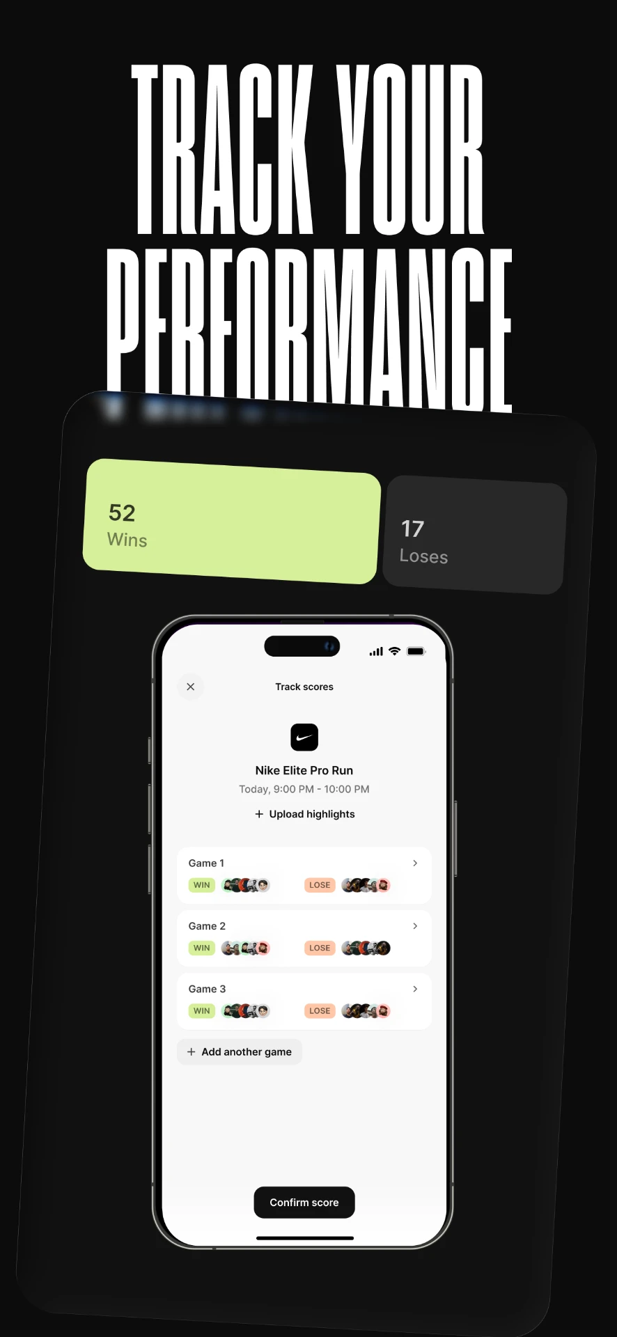 Track your performance